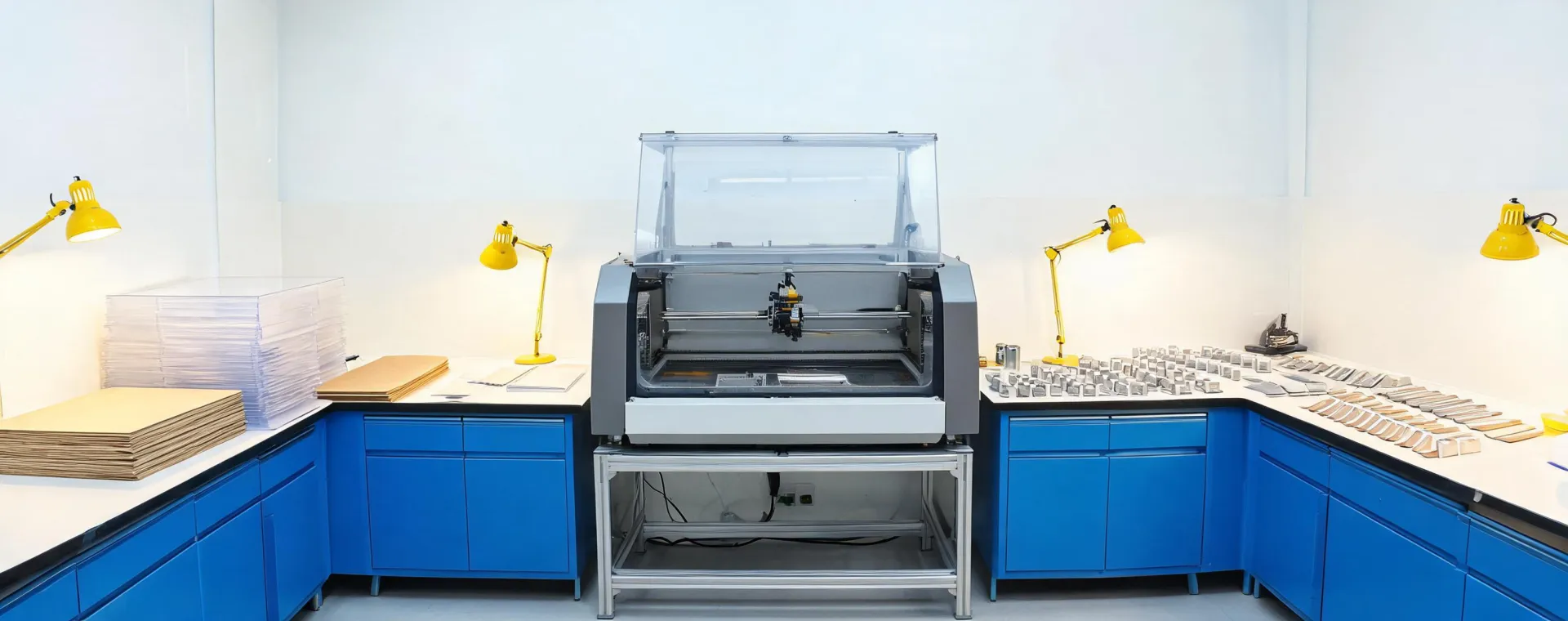 Laser application material and test library