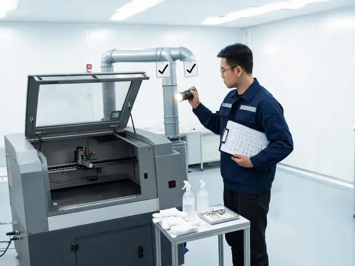 Extraction and optics maintenance inspection